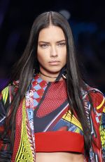ADRIANA LIMA at Versace Fashion Show at Milan Fashion Week 09/23/2016
