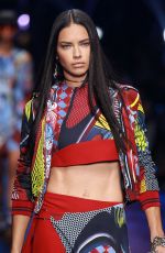 ADRIANA LIMA at Versace Fashion Show at Milan Fashion Week 09/23/2016