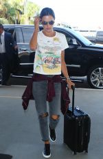 ALESSANDRA AMBROSIO Arrives at LAX Airport in Los Angeles 09/26/2016