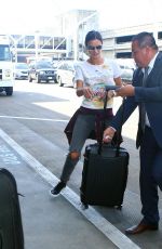 ALESSANDRA AMBROSIO Arrives at LAX Airport in Los Angeles 09/26/2016