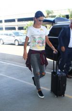 ALESSANDRA AMBROSIO Arrives at LAX Airport in Los Angeles 09/26/2016