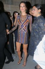 ALESSANDRA AMBROSIO at Balmain Aftershow Party in Paris 09/29/2016