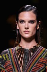 ALESSANDRA AMBROSIO at Balmain Fashion Show at Paris Fashion Week 09/29/2016