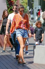 ALESSANDRA AMBROSIO in Jeans Shorts Out in Malibu 09/03/2016