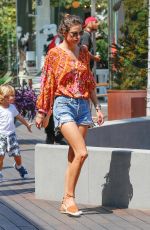 ALESSANDRA AMBROSIO in Jeans Shorts Out in Malibu 09/03/2016