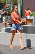 ALESSANDRA AMBROSIO in Jeans Shorts Out in Malibu 09/03/2016