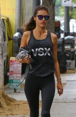 ALESSANDRA AMBROSIO Leaves Workout in Brentwood 09/01/2016