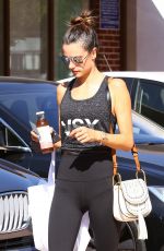 ALESSANDRA AMBROSIO Leaves Workout in Brentwood 09/01/2016