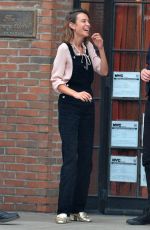 ALEXA CHUNG Having a Smoke Break in New York 09/05/2016