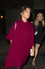 ALICIA VIKANDER at Chiltern Firehouse in London 09/24/2016