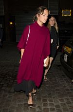 ALICIA VIKANDER at Chiltern Firehouse in London 09/24/2016