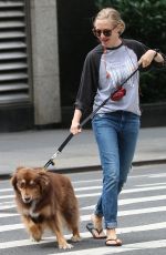 AMANDA SEYFRIED Walks Her Dog Out in New York 09/05/2016