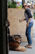 AMANDA SEYFRIED Walks Her Dog Out in New York 09/05/2016