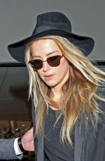 AMBER HEARD at LAX Airport in Los Angeles 08/31/2016