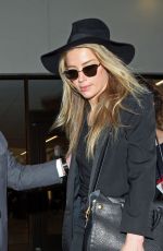 AMBER HEARD at LAX Airport in Los Angeles 08/31/2016