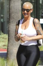 AMBER ROSE Arrives at DWTS Practice in Hollywood 09/23/2016