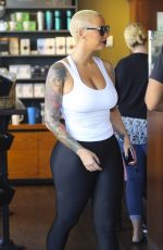 AMBER ROSE Arrives at DWTS Practice in Hollywood 09/23/2016