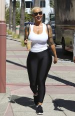 AMBER ROSE Arrives at DWTS Practice in Hollywood 09/23/2016
