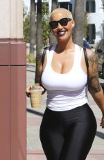 AMBER ROSE Arrives at DWTS Practice in Hollywood 09/23/2016