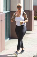 AMBER ROSE Arrives at DWTS Practice in Hollywood 09/23/2016