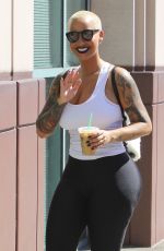 AMBER ROSE Arrives at DWTS Practice in Hollywood 09/23/2016