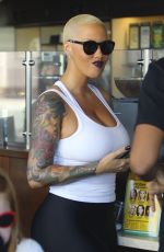 AMBER ROSE Arrives at DWTS Practice in Hollywood 09/23/2016