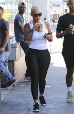 AMBER ROSE Arrives at DWTS Practice in Hollywood 09/23/2016