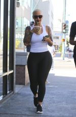 AMBER ROSE Arrives at DWTS Practice in Hollywood 09/23/2016