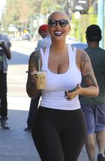 AMBER ROSE Arrives at DWTS Practice in Hollywood 09/23/2016