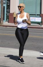 AMBER ROSE Arrives at DWTS Practice in Hollywood 09/23/2016