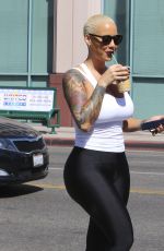 AMBER ROSE Arrives at DWTS Practice in Hollywood 09/23/2016