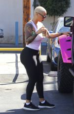 AMBER ROSE Arrives at DWTS Practice in Hollywood 09/23/2016