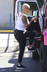 AMBER ROSE Arrives at DWTS Practice in Hollywood 09/23/2016