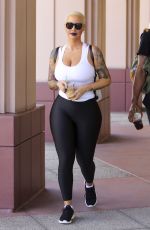 AMBER ROSE Arrives at DWTS Practice in Hollywood 09/23/2016