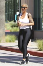 AMBER ROSE Arrives at DWTS Practice in Hollywood 09/23/2016
