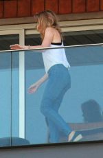 AMY PURDY at Hotel Balcony in Rio De Janeiro 08/30/2016
