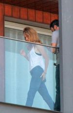 AMY PURDY at Hotel Balcony in Rio De Janeiro 08/30/2016