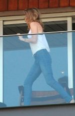 AMY PURDY at Hotel Balcony in Rio De Janeiro 08/30/2016