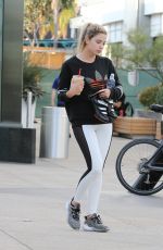 ASHLEY BENSON Heading to Soul Cycle in West Hollywood 09/28/2016