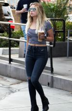 ASHLEY BENSON Out for Coffee in Hollywood 09/20/2016