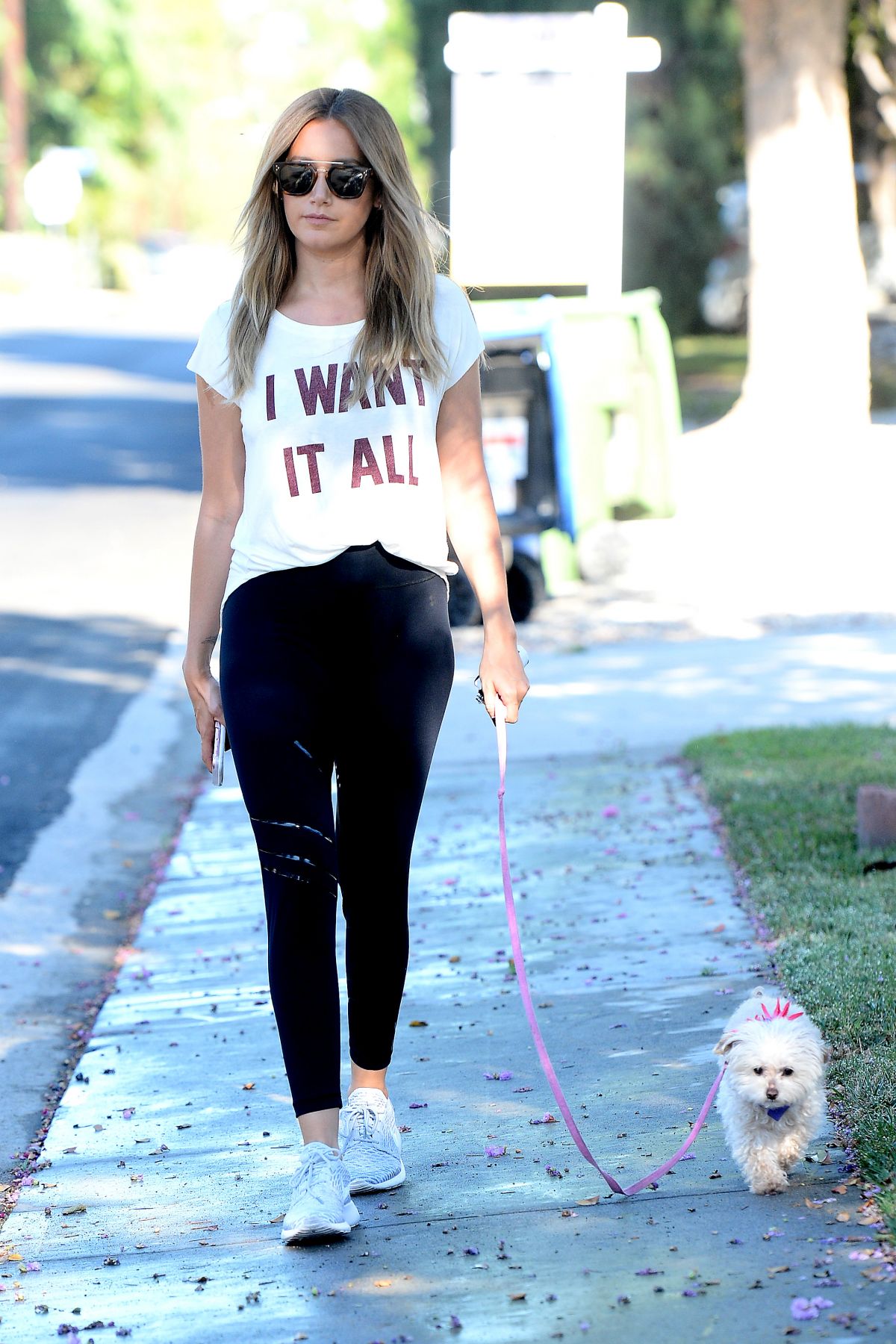 ASHLEY TISDALE Walks Her Dog Out in Los Angeles 09/08/2016 – HawtCelebs