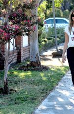 ASHLEY TISDALE Walks Her Dog Out in Los Angeles 09/08/2016