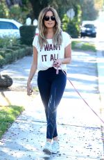 ASHLEY TISDALE Walks Her Dog Out in Los Angeles 09/08/2016