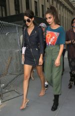 BELLA HADID and TAYLOR MARIE HILL Out in New York 09/14/2016