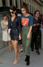 BELLA HADID and TAYLOR MARIE HILL Out in New York 09/14/2016