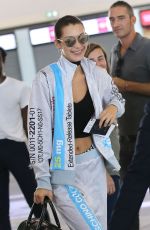 BELLA HADID at Airport in Milan 09/25/2016