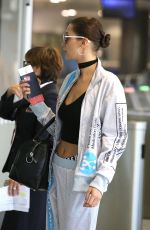 BELLA HADID at Airport in Milan 09/25/2016