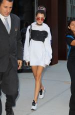 BELLA HADIDI Out in New York 09/15/2016