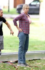 CHARLIZE THERON on the Set of 