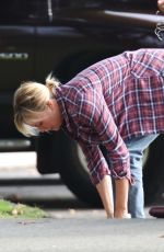 CHARLIZE THERON on the Set of 